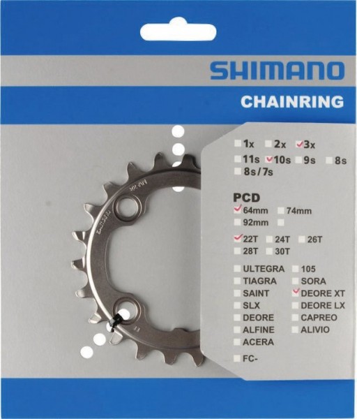 SHIMANO Kettenblatt FC-M7000 Deore SLX 40 Zähne | schwarz | Lochkreis: 96 mm