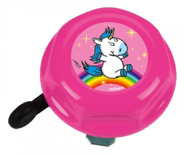 BIKE FASHION Kinder-Glocke Einhorn pink | Motiv: Einhorn | Durchmesser: 57 mm