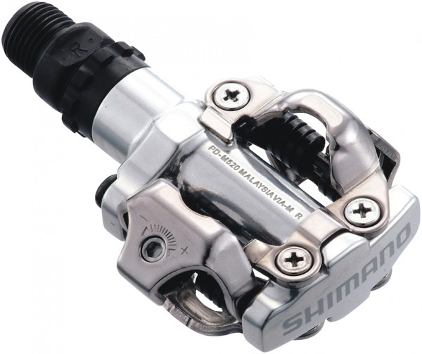 SHIMANO SPD Pedal PDM520 gedichtetes Kompaktlager | silber | SB-Verpackung