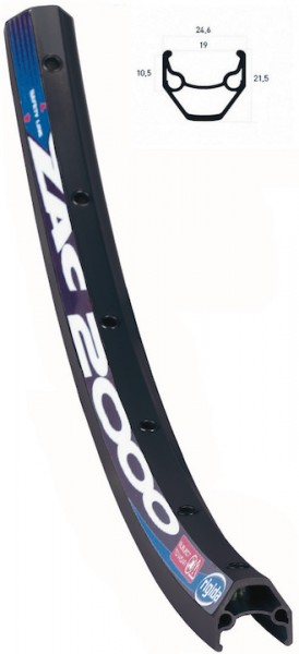 RYDE Vorderrad 26" ZAC 2000 Disc 559 x 19 | Nabe: Nabendynamo DH3D32AAL Disc | Schnellspanner | Spe