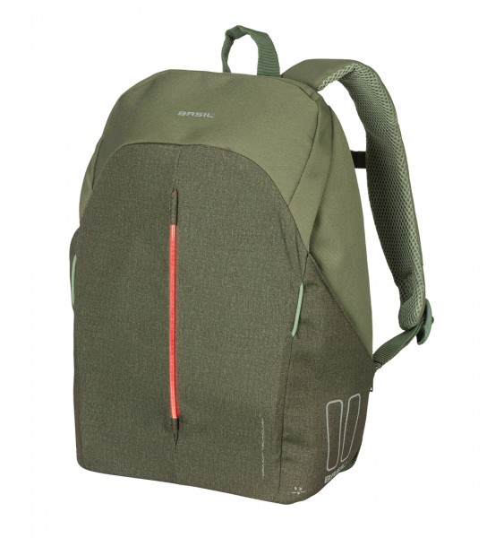 BASIL Rucksack Damen B-Safe Nordlicht Befestigung: Hook-On System | olive grün