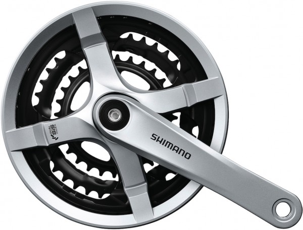 SHIMANO Kettenradgarnitur Tourney FCTY501 4-kant silber | 48 x 38 x 28 Zähne