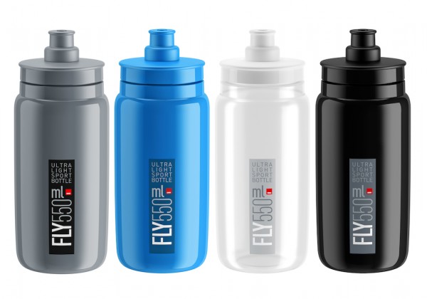 ELITE Trinkflasche FLY Inhalt: 550 ml | grau, schwarze Graphik